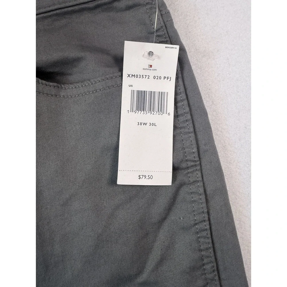 Tommy Hilfiger Mens Size 38X30 Pants Flex Slim Straight Performance Grey